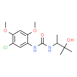 ChemSpider 2D Image | 1-(5-Chloro-2,4-dimethoxyphenyl)-3-(3-hydroxy-3-methyl-2-butanyl)urea | C14H21ClN2O4