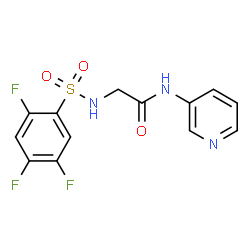 ChemSpider 2D Image | N-3-Pyridinyl-N~2~-[(2,4,5-trifluorophenyl)sulfonyl]glycinamide | C13H10F3N3O3S