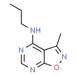 ChemSpider 2D Image | 3-Methyl-N-propyl[1,2]oxazolo[5,4-d]pyrimidin-4-amine | C9H12N4O