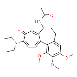 ChemSpider 2D Image | N-[10-(Diethylamino)-1,2,3-trimethoxy-9-oxo-5,6,7,9-tetrahydrobenzo[a]heptalen-7-yl]acetamide | C25H32N2O5