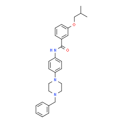 ChemSpider 2D Image | N-[4-(4-Benzyl-1-piperazinyl)phenyl]-3-isobutoxybenzamide | C28H33N3O2