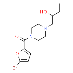 ChemSpider 2D Image | (5-Bromo-2-furyl)[4-(2-hydroxybutyl)-1-piperazinyl]methanone | C13H19BrN2O3