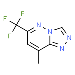 ChemSpider 2D Image | 8-Methyl-6-(trifluoromethyl)[1,2,4]triazolo[4,3-b]pyridazine | C7H5F3N4