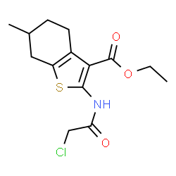 ChemSpider 2D Image | Ethyl 2-(2-chloroacetamido)-6-methyl-4,5,6,7-tetrahydro-1-benzothiophene-3-carboxylate | C14H18ClNO3S