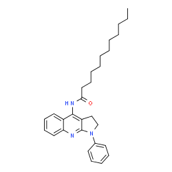 ChemSpider 2D Image | N-(1-Phenyl-2,3-dihydro-1H-pyrrolo[2,3-b]quinolin-4-yl)dodecanamide | C29H37N3O