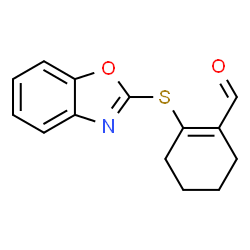 ChemSpider 2D Image | 2-(Benzo[d]oxazol-2-ylthio)cyclohex-1-enecarbaldehyde | C14H13NO2S