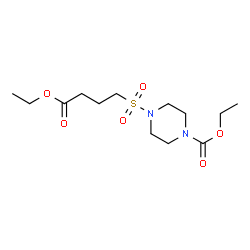 ChemSpider 2D Image | Ethyl 4-[(4-ethoxy-4-oxobutyl)sulfonyl]-1-piperazinecarboxylate | C13H24N2O6S