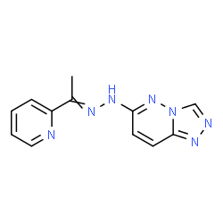 ChemSpider 2D Image | 6-{2-[1-(2-Pyridinyl)ethylidene]hydrazino}[1,2,4]triazolo[4,3-b]pyridazine | C12H11N7