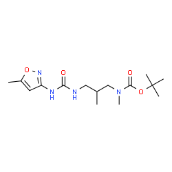 ChemSpider 2D Image | 2-Methyl-2-propanyl methyl(2-methyl-3-{[(5-methyl-1,2-oxazol-3-yl)carbamoyl]amino}propyl)carbamate | C15H26N4O4