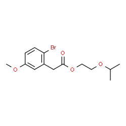 ChemSpider 2D Image | 2-Isopropoxyethyl (2-bromo-5-methoxyphenyl)acetate | C14H19BrO4