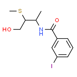 ChemSpider 2D Image | N-[4-Hydroxy-3-(methylsulfanyl)-2-butanyl]-3-iodobenzamide | C12H16INO2S