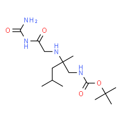 ChemSpider 2D Image | 2-Methyl-2-propanyl (2-{[2-(carbamoylamino)-2-oxoethyl]amino}-2,4-dimethylpentyl)carbamate | C15H30N4O4