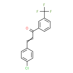ChemSpider 2D Image | 3-(4-Chlorophenyl)-1-[3-(trifluoromethyl)phenyl]-2-propen-1-one | C16H10ClF3O