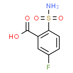 ChemSpider 2D Image | 5-Fluoro-2-sulfamoylbenzoic acid | C7H6FNO4S