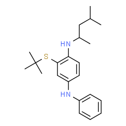 ChemSpider 2D Image | 2-(tert-Butylsulfanyl)-N~1~-(4-methylpentan-2-yl)-N~4~-phenylbenzene-1,4-diamine | C22H32N2S