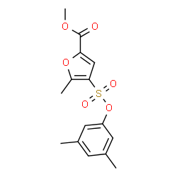 ChemSpider 2D Image | Methyl 4-[(3,5-dimethylphenoxy)sulfonyl]-5-methyl-2-furoate | C15H16O6S