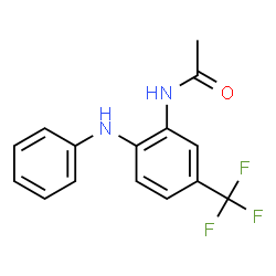 ChemSpider 2D Image | N-[2-Anilino-5-(trifluoromethyl)phenyl]acetamide | C15H13F3N2O