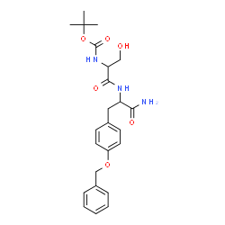 ChemSpider 2D Image | N-{[(2-Methyl-2-propanyl)oxy]carbonyl}seryl-O-benzyltyrosinamide | C24H31N3O6
