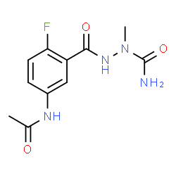 ChemSpider 2D Image | 2-(5-Acetamido-2-fluorobenzoyl)-1-methylhydrazinecarboxamide | C11H13FN4O3