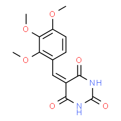 ChemSpider 2D Image | 5-(2,3,4-Trimethoxybenzylidene)-2,4,6(1H,3H,5H)-pyrimidinetrione | C14H14N2O6