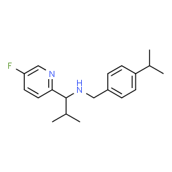 ChemSpider 2D Image | 1-(5-Fluoro-2-pyridinyl)-N-(4-isopropylbenzyl)-2-methyl-1-propanamine | C19H25FN2