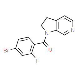 ChemSpider 2D Image | (4-Bromo-2-fluorophenyl)(2,3-dihydro-1H-pyrrolo[2,3-c]pyridin-1-yl)methanone | C14H10BrFN2O