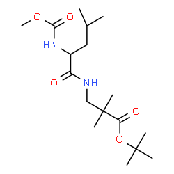 ChemSpider 2D Image | 2-Methyl-2-propanyl 3-{[N-(methoxycarbonyl)leucyl]amino}-2,2-dimethylpropanoate | C17H32N2O5