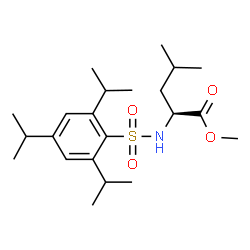ChemSpider 2D Image | Methyl N-[(2,4,6-triisopropylphenyl)sulfonyl]-L-leucinate | C22H37NO4S
