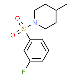 ChemSpider 2D Image | 1-[(3-Fluorophenyl)sulfonyl]-4-methylpiperidine | C12H16FNO2S