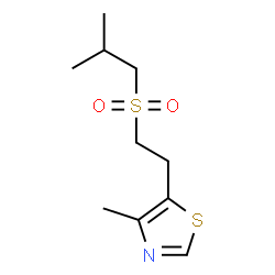 ChemSpider 2D Image | 5-[2-(Isobutylsulfonyl)ethyl]-4-methyl-1,3-thiazole | C10H17NO2S2