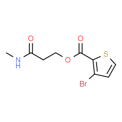 ChemSpider 2D Image | 3-(Methylamino)-3-oxopropyl 3-bromo-2-thiophenecarboxylate | C9H10BrNO3S