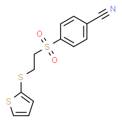 ChemSpider 2D Image | 4-{[2-(2-Thienylsulfanyl)ethyl]sulfonyl}benzonitrile | C13H11NO2S3