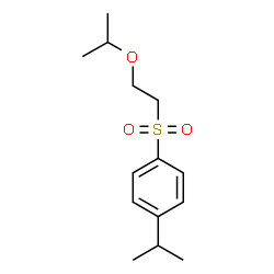 ChemSpider 2D Image | 1-[(2-Isopropoxyethyl)sulfonyl]-4-isopropylbenzene | C14H22O3S