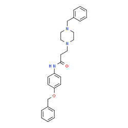 ChemSpider 2D Image | N-[4-(Benzyloxy)phenyl]-3-(4-benzyl-1-piperazinyl)propanamide | C27H31N3O2