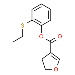 ChemSpider 2D Image | 2-(Ethylsulfanyl)phenyl 4,5-dihydro-3-furancarboxylate | C13H14O3S