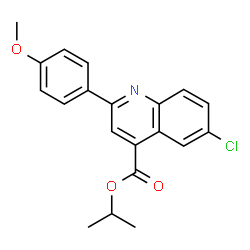 ChemSpider 2D Image | Isopropyl 6-chloro-2-(4-methoxyphenyl)-4-quinolinecarboxylate | C20H18ClNO3