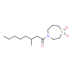 ChemSpider 2D Image | 1-(1,1-Dioxido-1,4-thiazepan-4-yl)-3-methyl-1-octanone | C14H27NO3S
