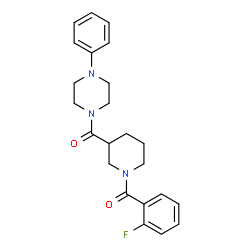 ChemSpider 2D Image | [1-(2-Fluorobenzoyl)-3-piperidinyl](4-phenyl-1-piperazinyl)methanone | C23H26FN3O2