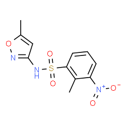 ChemSpider 2D Image | 2-Methyl-N-(5-methyl-1,2-oxazol-3-yl)-3-nitrobenzenesulfonamide | C11H11N3O5S