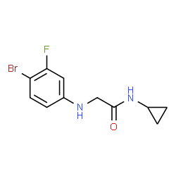 ChemSpider 2D Image | N~2~-(4-Bromo-3-fluorophenyl)-N-cyclopropylglycinamide | C11H12BrFN2O