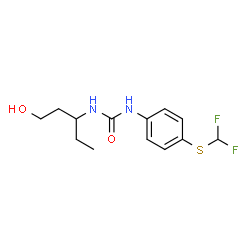 ChemSpider 2D Image | 1-{4-[(Difluoromethyl)sulfanyl]phenyl}-3-(1-hydroxy-3-pentanyl)urea | C13H18F2N2O2S