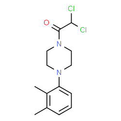 ChemSpider 2D Image | 2,2-Dichloro-1-[4-(2,3-dimethylphenyl)-1-piperazinyl]ethanone | C14H18Cl2N2O