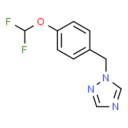 ChemSpider 2D Image | 1-[4-(Difluoromethoxy)benzyl]-1H-1,2,4-triazole | C10H9F2N3O