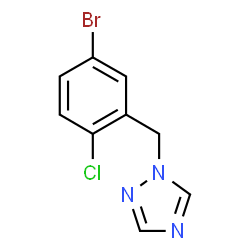 ChemSpider 2D Image | 1-(5-Bromo-2-chlorobenzyl)-1H-1,2,4-triazole | C9H7BrClN3