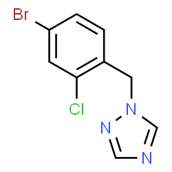 ChemSpider 2D Image | 1-(4-Bromo-2-chlorobenzyl)-1H-1,2,4-triazole | C9H7BrClN3