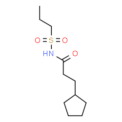ChemSpider 2D Image | 3-Cyclopentyl-N-(propylsulfonyl)propanamide | C11H21NO3S