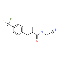 ChemSpider 2D Image | N-(Cyanomethyl)-N,2-dimethyl-3-[4-(trifluoromethyl)phenyl]propanamide | C14H15F3N2O