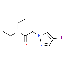 ChemSpider 2D Image | N,N-Diethyl-2-(4-iodo-1H-pyrazol-1-yl)acetamide | C9H14IN3O