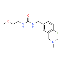 ChemSpider 2D Image | 1-{3-[(Dimethylamino)methyl]-4-fluorobenzyl}-3-(2-methoxyethyl)urea | C14H22FN3O2