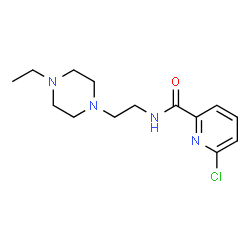 ChemSpider 2D Image | 6-Chloro-N-[2-(4-ethyl-1-piperazinyl)ethyl]-2-pyridinecarboxamide | C14H21ClN4O